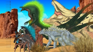 MONSTERS  PANDY SIZE COMPARISON 15 | Godzilla, Evil Kong, Shimu, Biozilla, Mutozilla, Sand Bloop