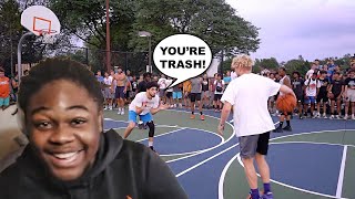 Trash Talker CLAPS In My Face Then Gets EXPOSED! 5v5 Basketball At The Park!