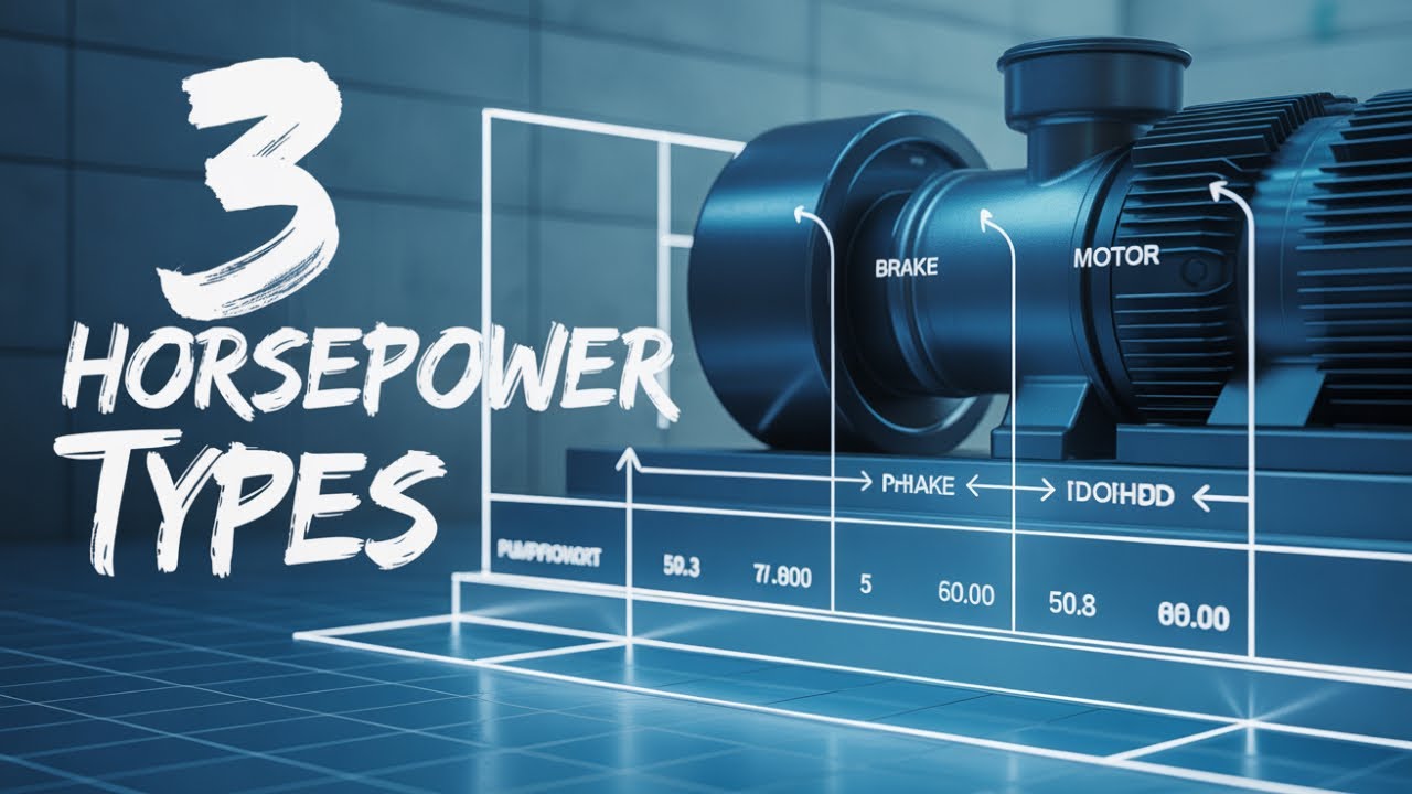 Understanding Pump Horsepower: Water HP, Brake HP, Motor HP & System Efficiency