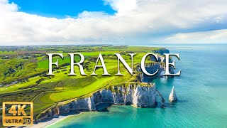 FLYING OVER FRANCE 4K - Relaxing Music Along With Beautiful Nature Videos - 4K Video UHD