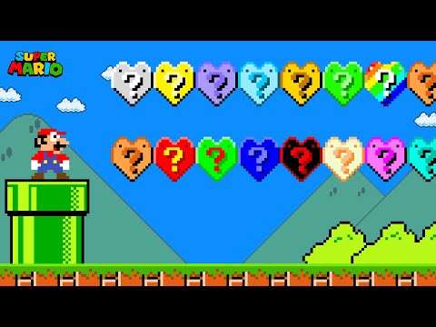 Super Mario Bros. but there are Custom Question Blocks is Heart!