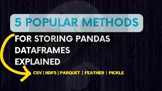 5 Popular Methods for Storing Pandas DataFrames Explained