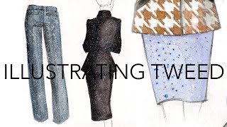 Fashion Illustration Tutorial: Tweed