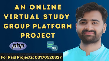 An online Virtual Study Group Platform project Using PHP