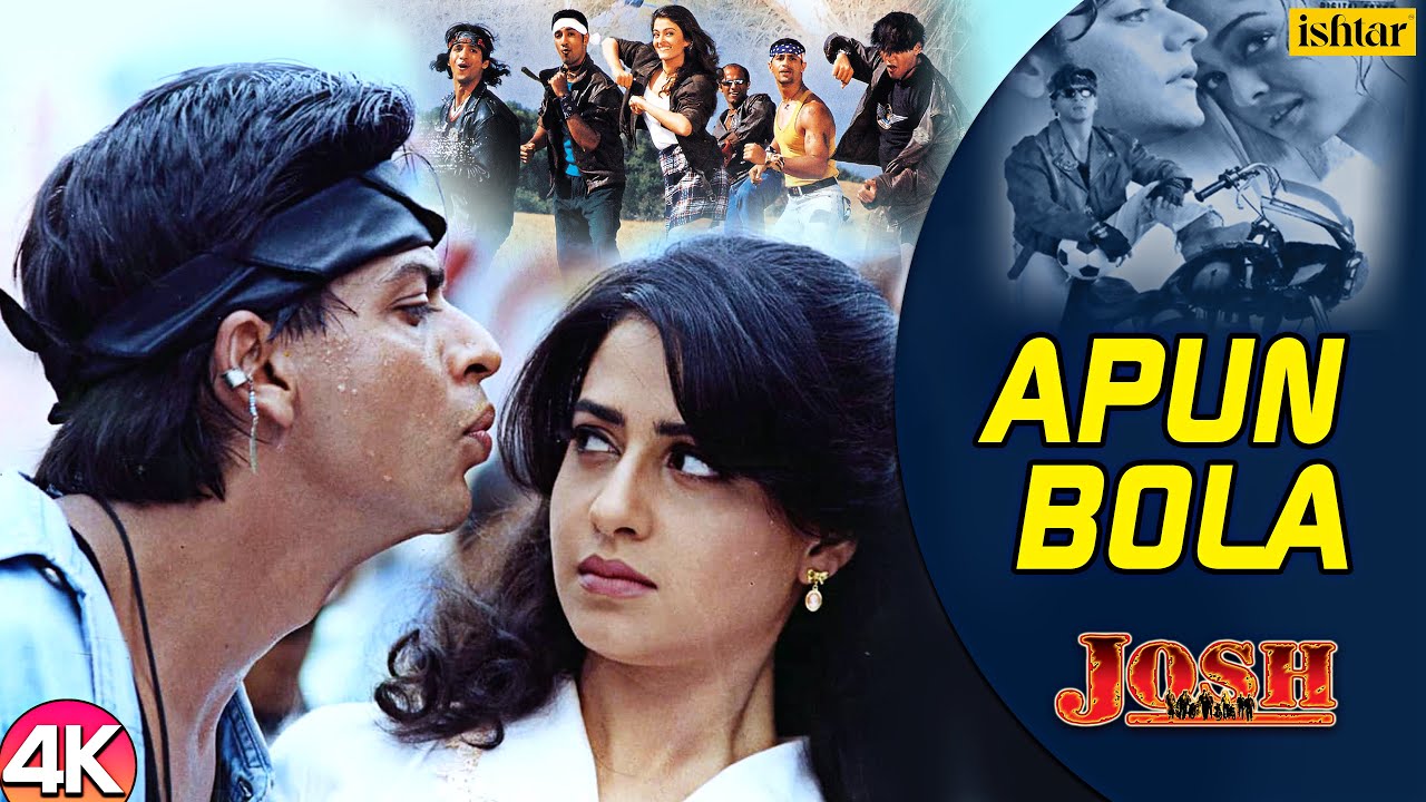 Apun Bola Tu Meri Laila  4K Video  Shah Rukh Khan Aishwarya Rai  Priya Gill  Josh  90s Hit Song