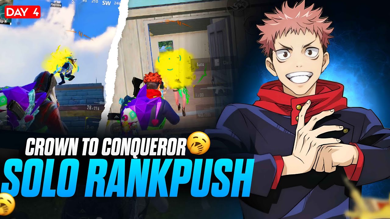 Solo Conqueror Rank Push BGMI | Day-4 | Aggressive Rank Push In C7S21 | Trytan Gaming