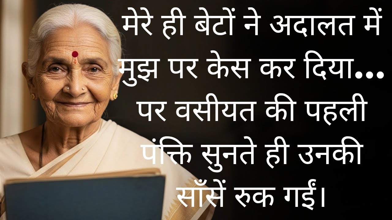 अदालत में मेरे ही बेटों ने मुझे चुनौती दी… लेकिन वसीयत की पहली पंक्ति ने सबको चुप कर दिया | Hindi