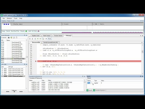 RenderDoc - Debugging vertex and pixel shaders