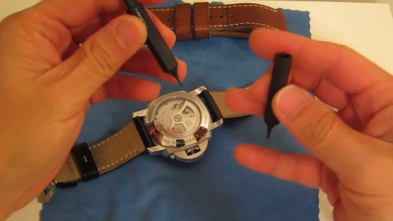 Changing a strap on a Panerai - YouTube