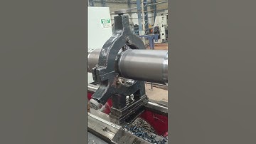 long shaft turning on cnc turning machine #cncsoftware #machinetool #aluminum #welding