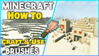 How to CRAFT and USE BRUSHES  - Minecraft 1.20+ (Easy Tutorial)
