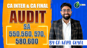 Lec 3- SA 550, SA 560, SA 570, SA 580, SA 600  | Audit revision by CA Kapil Goyal