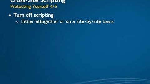 Cross-Site Scripting (XSS) Protecting Yourself