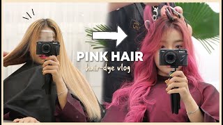 I FINALLY DYED MY HAIR PINK 🇰🇷 IN HONGDAE  | Erna Limdaugh