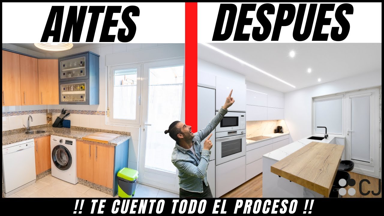 El antes y después de esta cocina nos enseña que es posible estrenar cocina  sin hacer