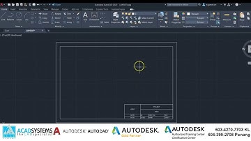 AutoCAD Exercise | Part 4 - Creating Title Block