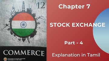 TN State Board | 12 Commerce | Chapter 7 | STOCK EXCHANGE | Part  4 | Tamil