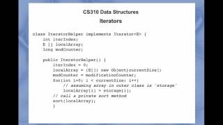 Lecture #11, Advanced Iterators