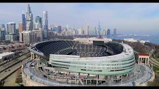 Soldier Field Fly Over - Chicago Bears - Drone Footage in Chicago