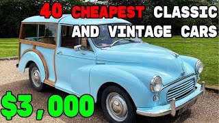 40 Classic Vehicles for Sale Online Now Under $4,000  Links to Listings Below!