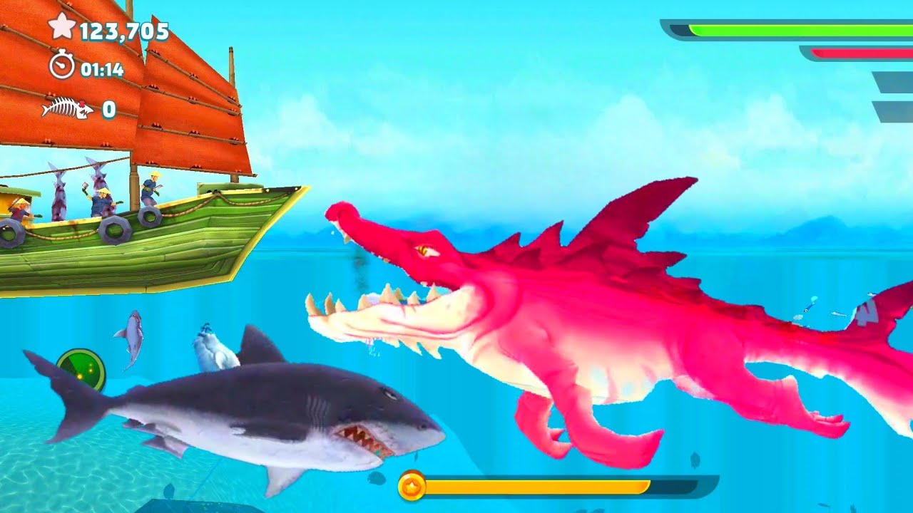 Hungry Shark Evolution Super Shark[Giant Monster Enemy Sharknarok New