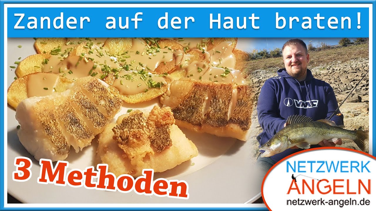 Zander knusprig auf der Haut braten - 3 Methoden!