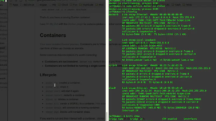 Running Docker Linux Container on my Ubuntu