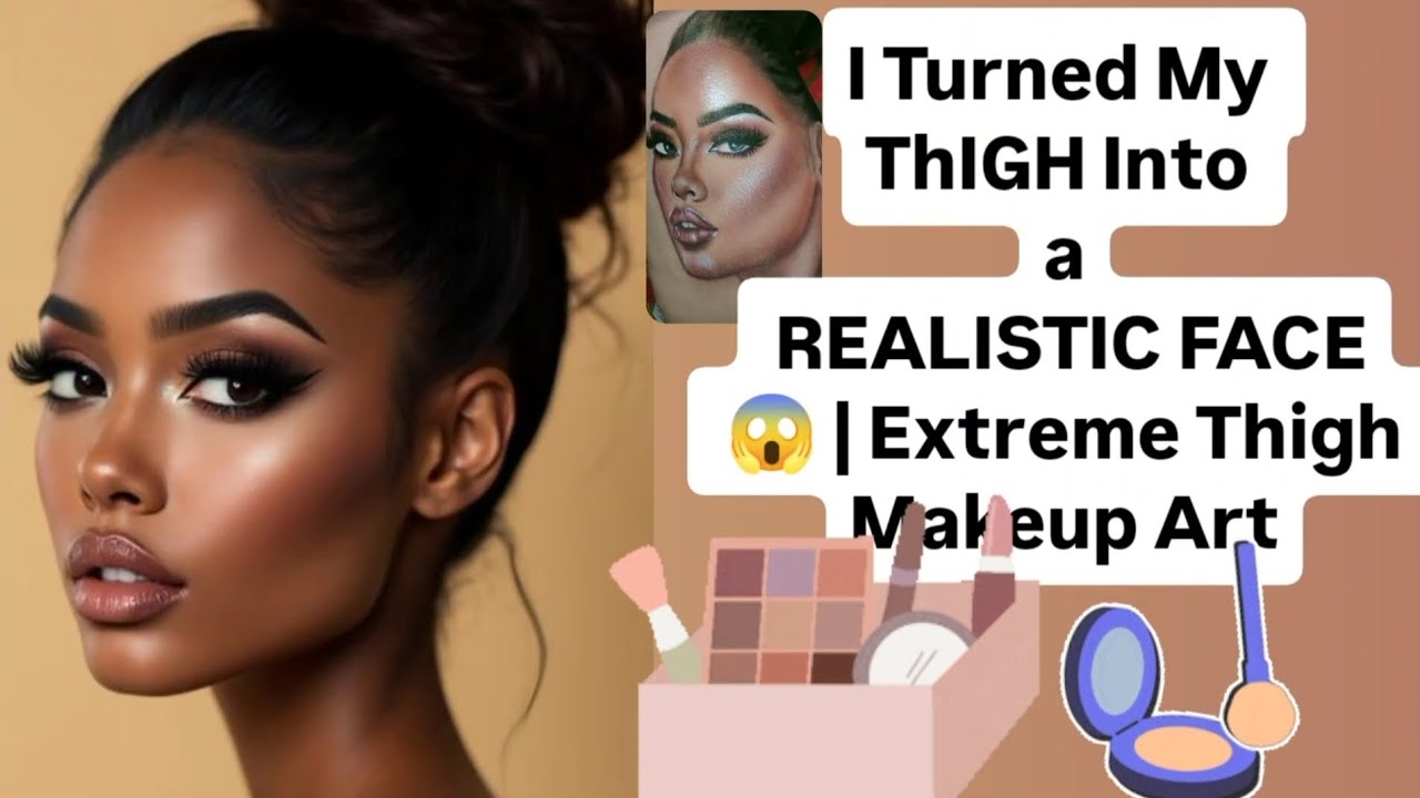 I Turned My ThIGH Into a REALISTIC FACE 😱 | Extreme Thigh Makeup Art