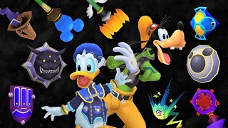 Donald's Staves, Goofy's Shields & Ally Weapons in Kingdom Hearts