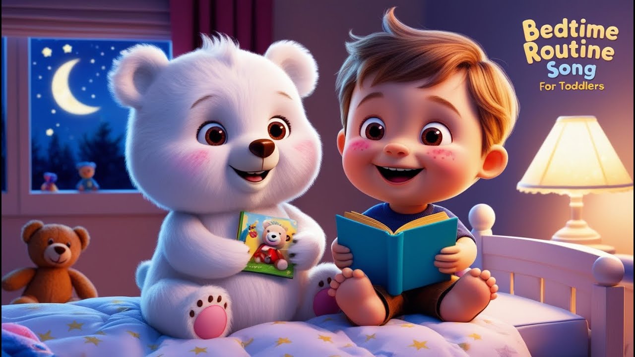 Bedtime Routine Song | Relaxing Nighttime Fun for Toddlers (2-4 years)