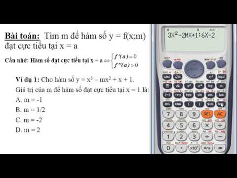 Video Tìm m để hàm số y = f(x; m) đạt cực đại (cực tiểu) tại... - youtube