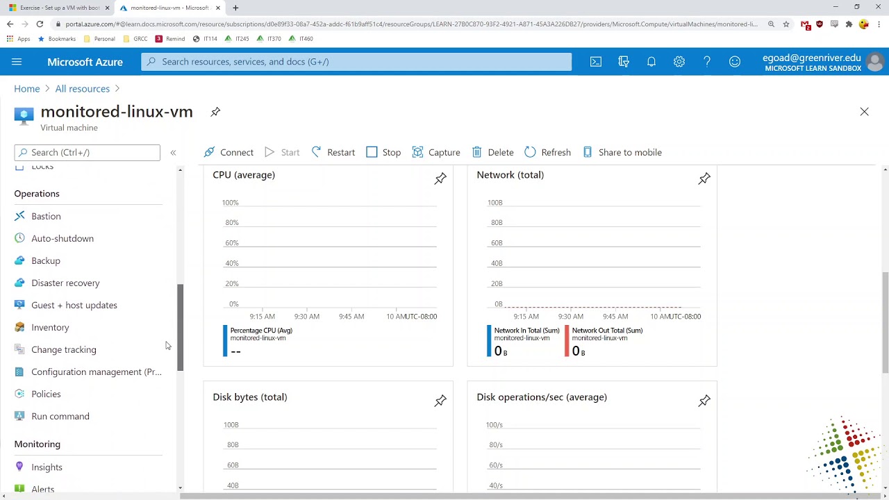 Monitor the health of your Azure virtual machine by using Azure Metrics