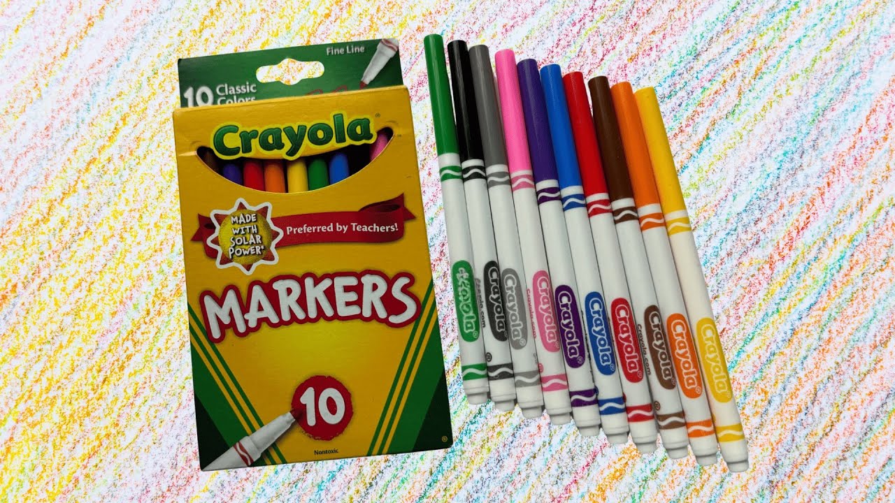 10 Crayola Markers & Tracing the Alphabet A-Z!