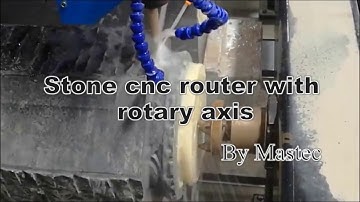 stone cnc router with rotary axis