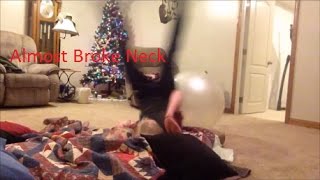 Exercise Ball Tricks/Fails  (Almost Broke Neck)