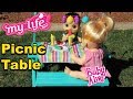 MY LIFE AS Picnic Table Unboxing and Set Up with Baby Alive Dolls MY LIFE AS Picnic Table Unboxing and Set Up with Baby Alive Dolls