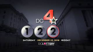 DC LOTTERY Midday 12/22/2018