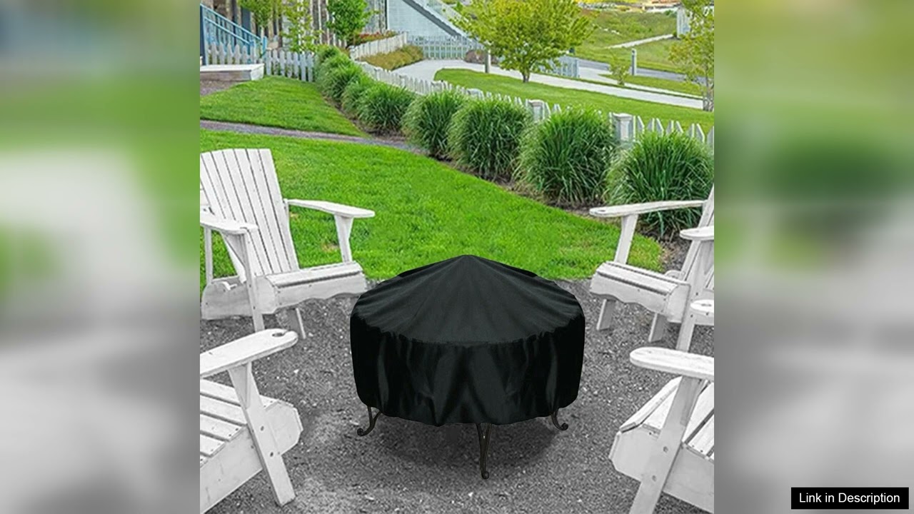 Fire Pit Cover Round 36 Inch Fire Pit Cover Black Windproof Drawstring6673 Review