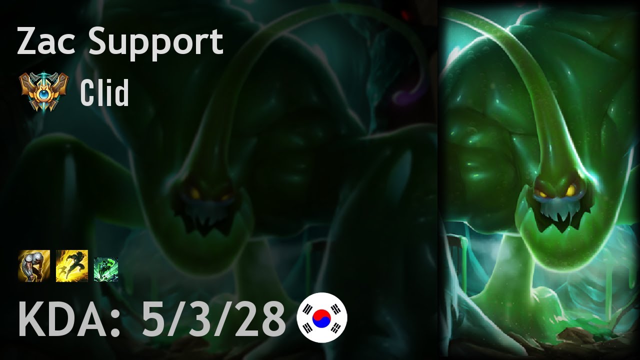 Zac Support vs Rakan - Clid - KR Challenger Patch 7.12