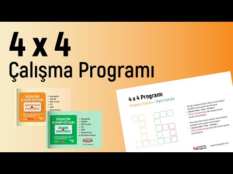 YENİ DÖNEM - 4x4 Çalışma Programı | Anayasa Hukuku - İdare Hukuku | Hakimlik | Kaymakamlık Sınavı