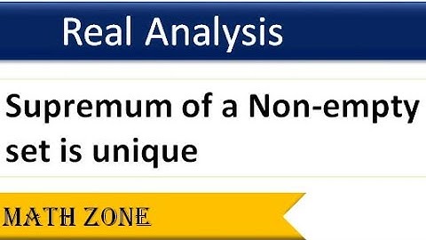 Supremum of an Ordered Set is Always Unique