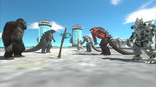 Kong found battle axe then team up with Godzilla to defeat Mechagodzilla squad