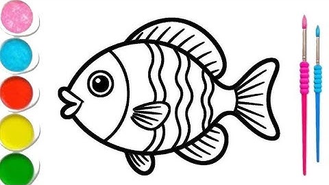 Fish Drawing for Kids | Easy Step by Step Drawing and Coloring