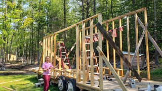 Framing the Tiny House Walls on a Camper Frame.