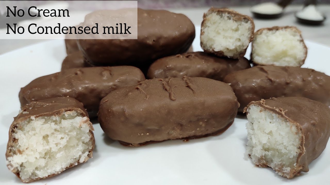Homemade Bounty BarsNo Condensed Milk & No CreamCoconut Bounty Recipe for Kids By Al Zaika