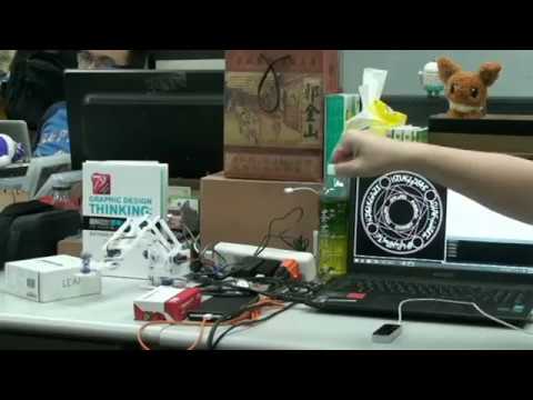 【Processing with LEAPMotion + Arduino Arm 完成版(?)】