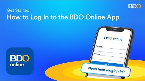 Trouble Logging in to the BDO Online app? Watch this!