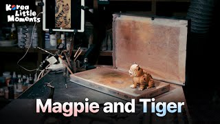 Magpie and Tiger | Korean Fork Paintingπ¨ | πKorea little moments EP.3