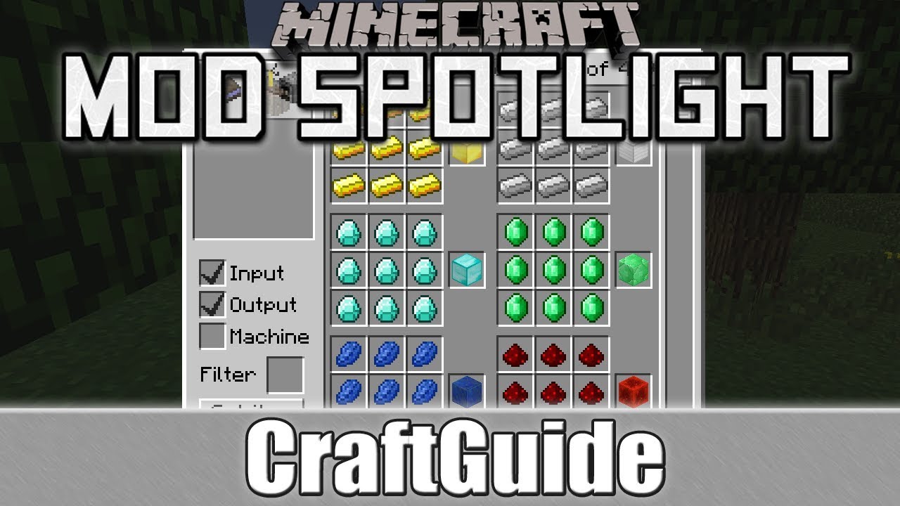 Minecraft Mod Spotlight Craftguide 1 6 2 1 6 4 Youtube