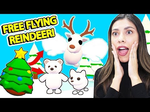 Santa Gave Me A Free Flying Reindeer In Adopt Me Roblox Adopt Me Chrismas Update - roblox reindeer